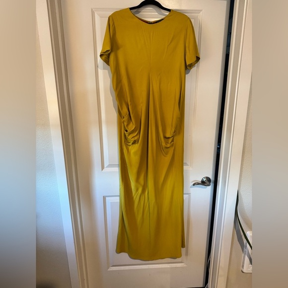 Universal Standard Chic Column Style Draped Regina Gown Size 10/12 Yellow EUC - Picture 3 of 7